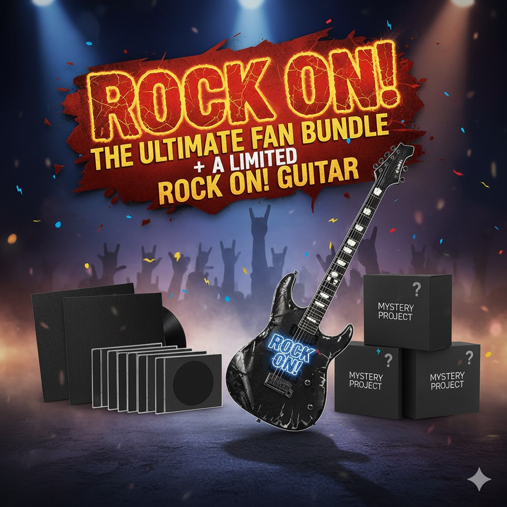 ROCK ON! THE ULTIMATE FAN BUNDLE + LIMITED GUITAR!
